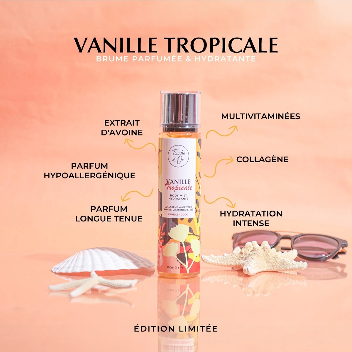 Vanille Tropicale — Body Mist Hydratante 200 ml2 Vanille Tropicale — Body Mist Hydratante 200 ml2